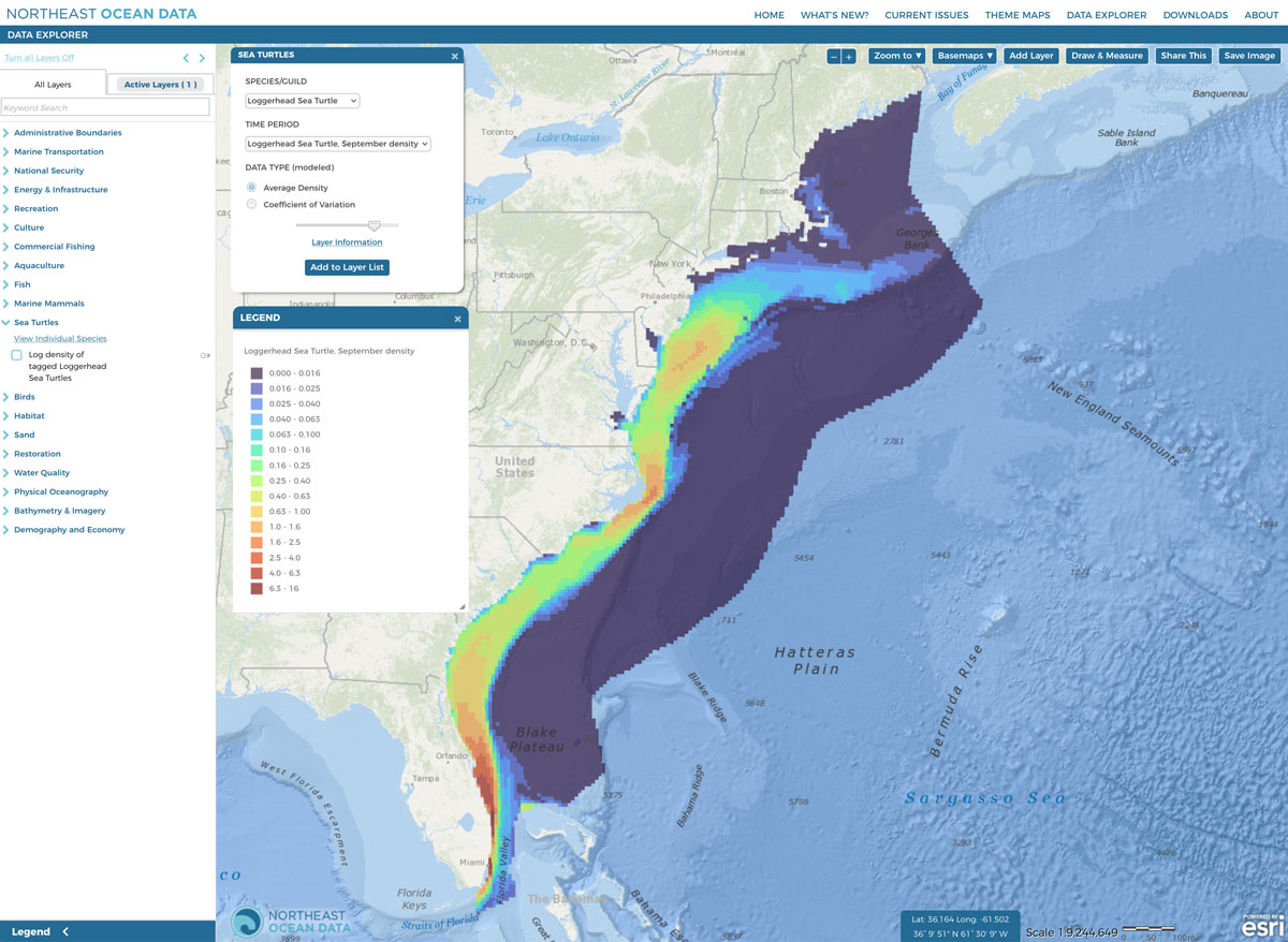 Screenshot of Data Explorer interactive map.