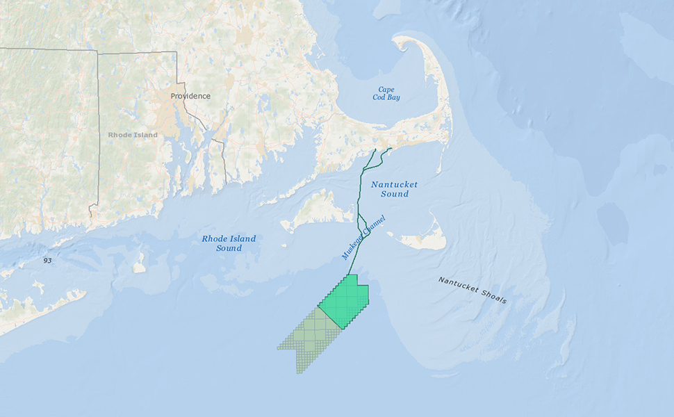 Vineyard Wind 1 – Lease Area & Proposed Project Envelope and Cable Routes