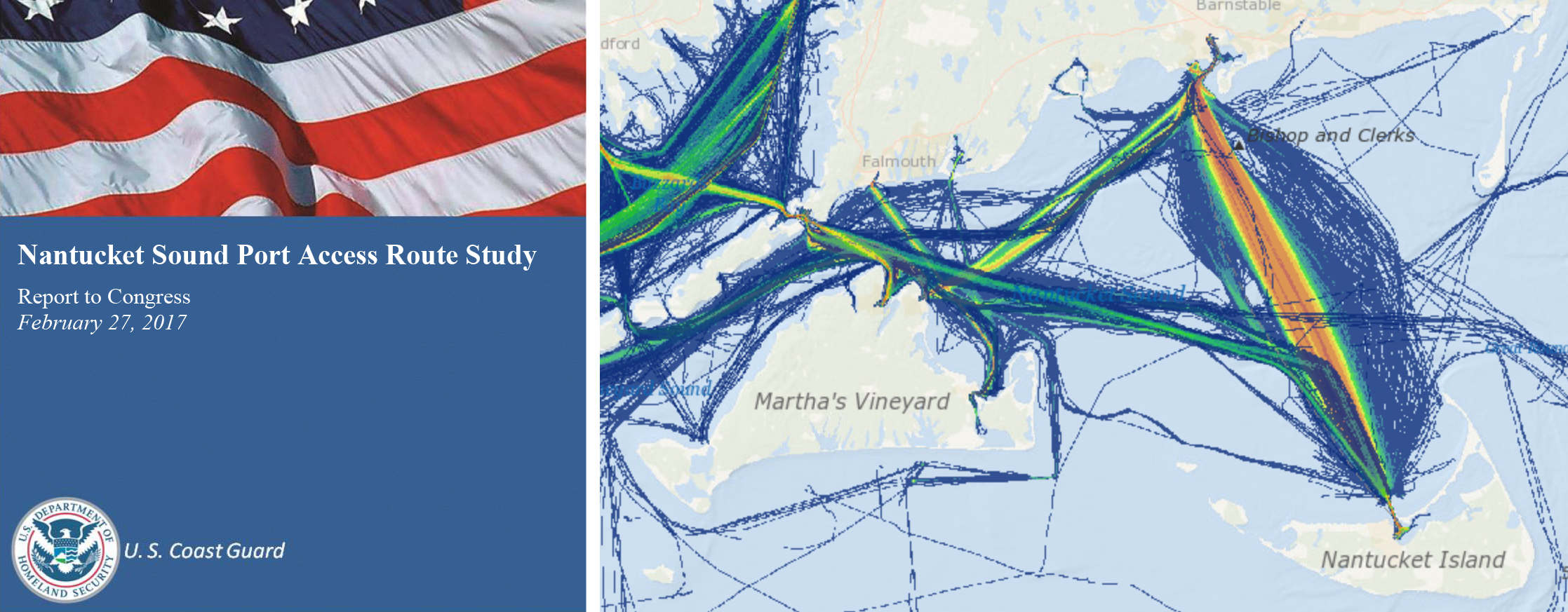 Screenshot of Portal map showing vessel traffic in Nantucket Sound