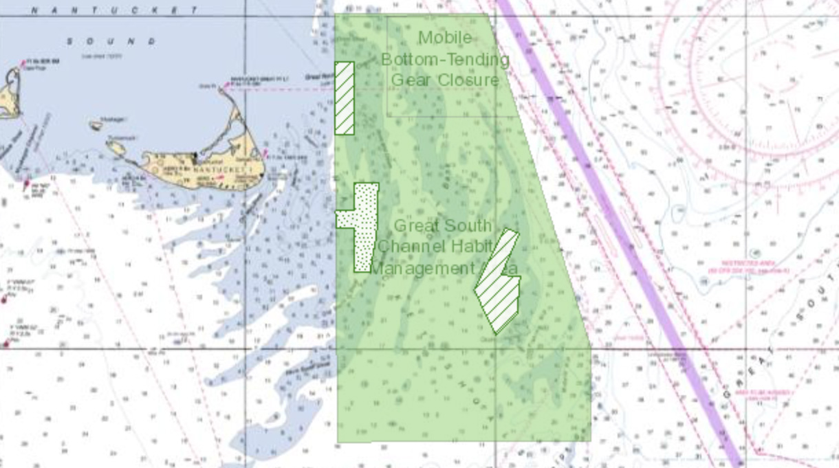 Map of surfclam and mussel dredge exemption areas