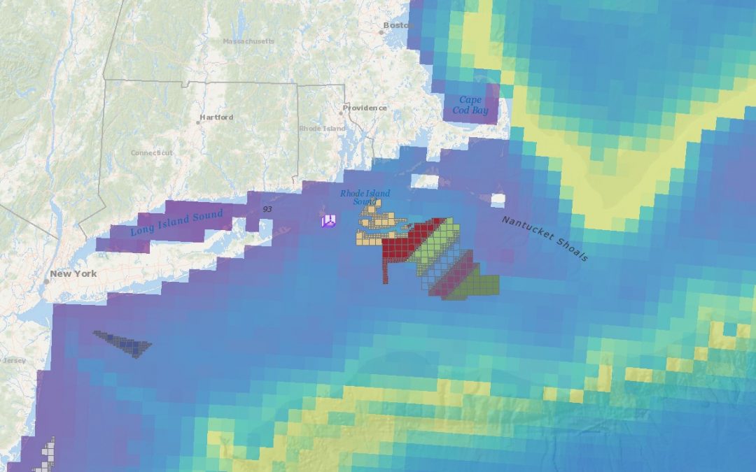 Offshore Wind Lease Areas, Operational Installations & Abundance of ESA-listed Whales