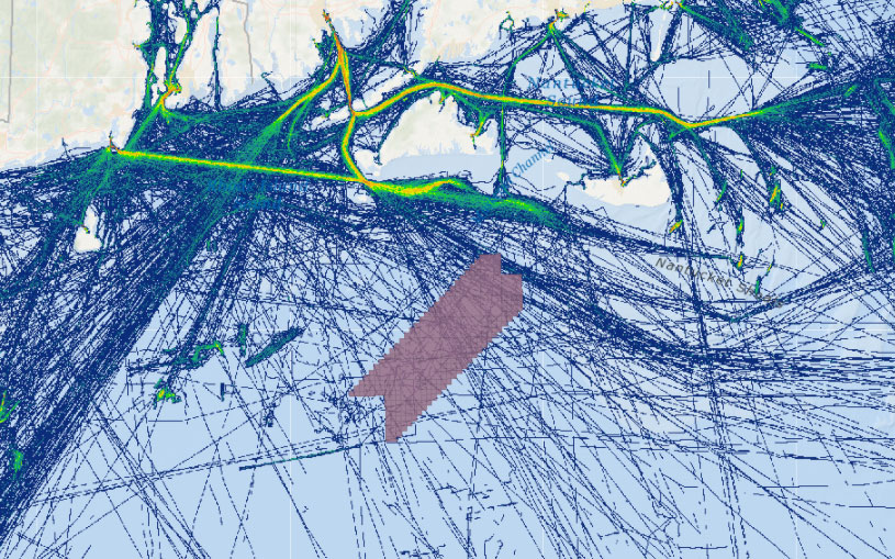 Vineyard Wind 1 Draft Environmental Impact Statement (DEIS) – Fishing Vessel Activity (Transit Counts in July 2016)