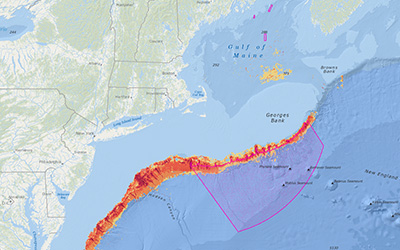 NEFMC Omnibus Deep-Sea Coral Amendment Areas with Deep-Sea Coral Habitat Suitability Model