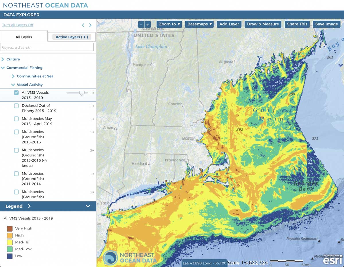 Screenshot of Data Explorer interactive map