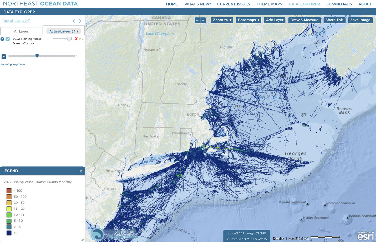 Screenshot of interactive map