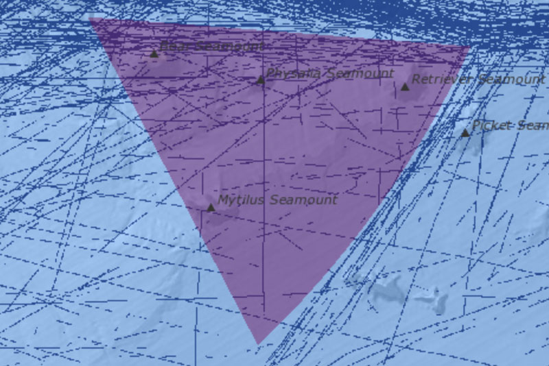 Fig. 16: Cargo vessel transit counts through the Seamounts Unit