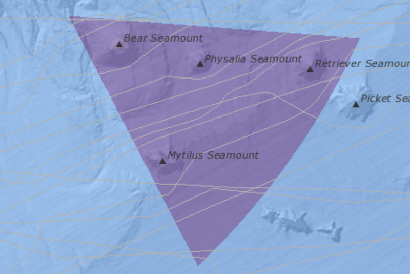 Fig. 18: Submarine cables crossing the Seamounts Unit