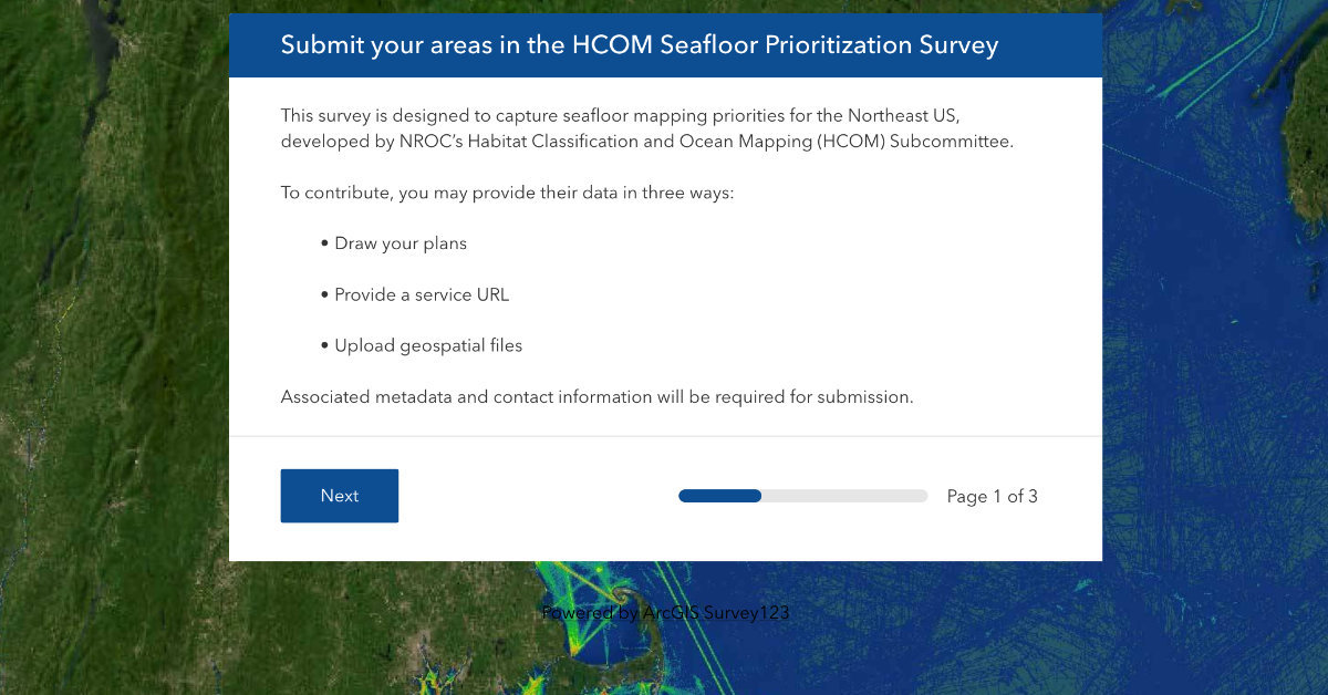 NROC Habitat Classification and Ocean Mapping Subcommittee’s Seafloor Mapping Prioritization