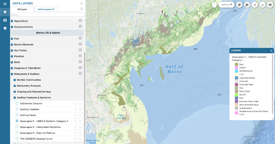 Updated Regional Seafloor Geomorphology Maps – Seascapes II